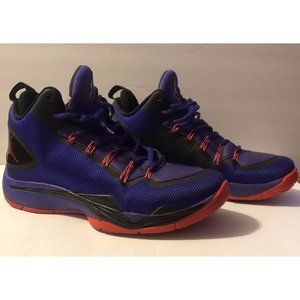 NIKE AIR JORDAN FLIGHT-PLATE TRAINER SHOES PURPLE /ORANGE SIZE 8